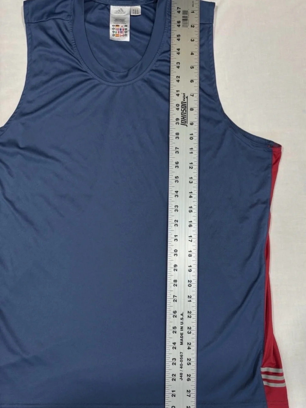 Adidas Climalite Men’s Tank Top Men’s Size XL Blue Red Sleeveless Activewear